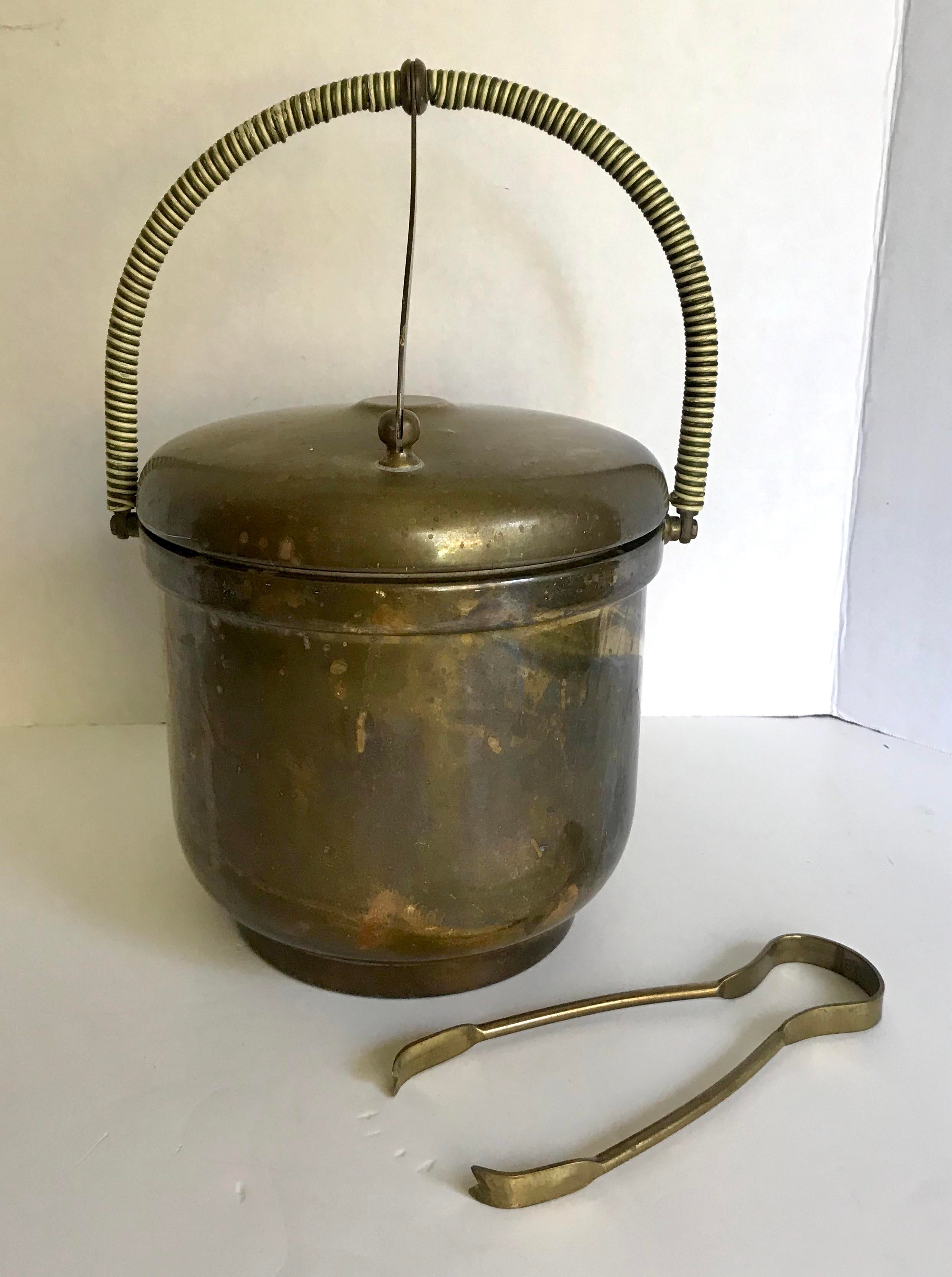 vintage brass ice bucket