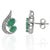 Art Deco Art Nouveau Inspired 1.85 Ct Emerald & Diamond Stud Earrings - A Pair For Sale - Image 3 of 13