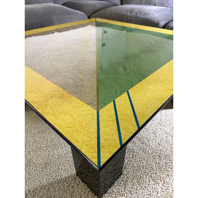 Rare Vintage Alf Italia Postmodern Geometric Coffee & Side Table Set (3 Pieces) For Sale - Image 9 of 9