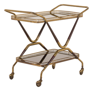 Mid-Century Italian Brass Serving Trolley, 1960s