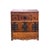 Asian Asian Pattern Brown Black Hardware Drawers Accent Storage Cabinet For Sale - Image 3 of 13