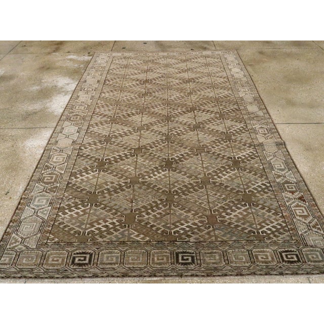 Early 20th Century Galerie Shabab Collection Early 20th Century Central Asian Turkoman Carpet For Sale - Image 5 of 12