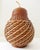 1970s Pear Ceramic Vessel Wrapped in Hand Woven Wicker For Sale - Image 4 of 10