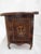 Wood Antique Marquetry Inlaid Wood Miniature Footed Jewelry Box Vanity Chest For Sale - Image 7 of 18