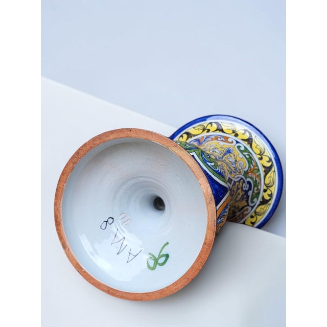 20th Century Funnel-Shaped Earthenware Vase from Nevers, 1890s For Sale - Image 9 of 10