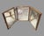 Antique Victorian Triple Tri Fold Folding Vanity Dresser Top Traveling Mirror For Sale - Image 6 of 9