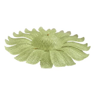 Venetian Sunflwer Murano Glass Green Flush Mount by Simoeng for Simoeng For Sale
