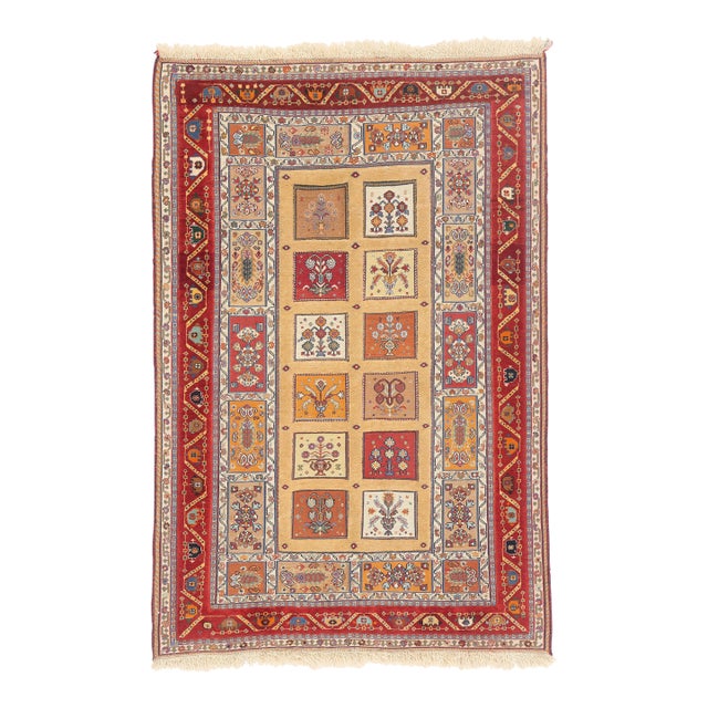 Vintage Persian Shiraz Rug, 03'04 X 04'11 For Sale