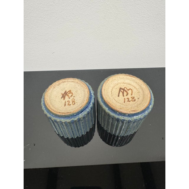 Arne Bang Denmark 1940 Pair of Stoneware Vases For Sale - Image 11 of 11