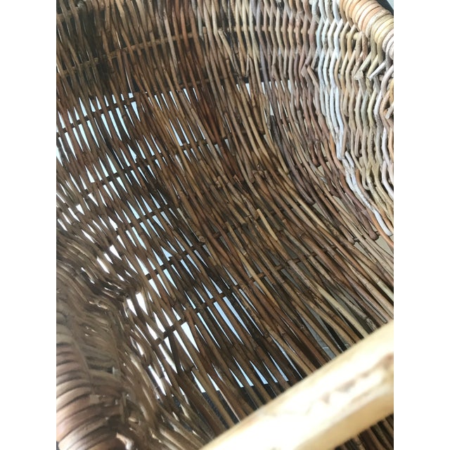 Mid 20th Century Moisson Abaca Wood Basket Chairish
