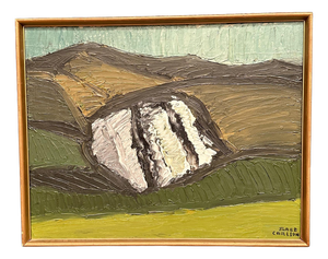 Thage Carlson, Abstract Landscape, 1950s, Oil on Panel, Framed
