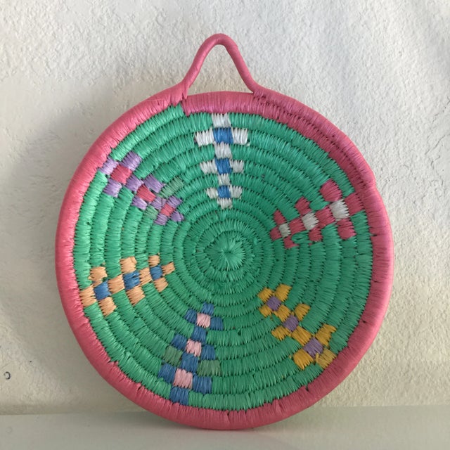 African Pastel Grain Basket For Sale - Image 4 of 5