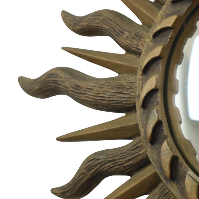 Vintage Sunburst Butler Mirror, 1960s For Sale - Image 13 of 15