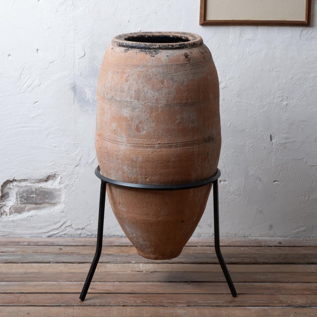 19th Century Terracotta Olive Jar on Stand, 19th Century For Sale - Image 5 of 5