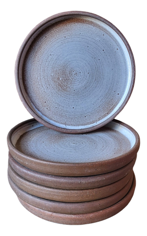 Stoneware Plates from Ratilly, 1970s, Set of 6
