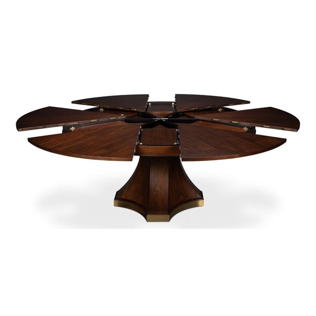 2020s Large Art Deco Style Walnut Dining Table For Sale - Image 5 of 11