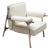 Bouclé Armchair With Polished Steel Accents by R&y Augousti For Sale