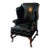 Rare No. 200 Bicentennial Limited Edition Leather Wingback Chair by Leathercraft-Hickory Nc. Excellent Condition For Sale