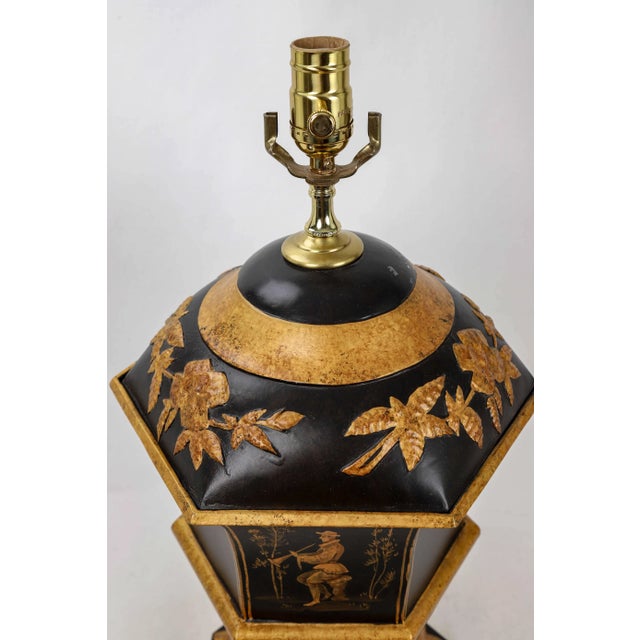 Metal Vintage Trophy Lamp With Man Playing Trumpet in Black and Gold Color For Sale - Image 7 of 9