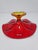 1970s Amberina Glass Le Smith Footed Compote Candy Dish Vintage Mid-Century Ruby Red to Yellow For Sale - Image 5 of 5