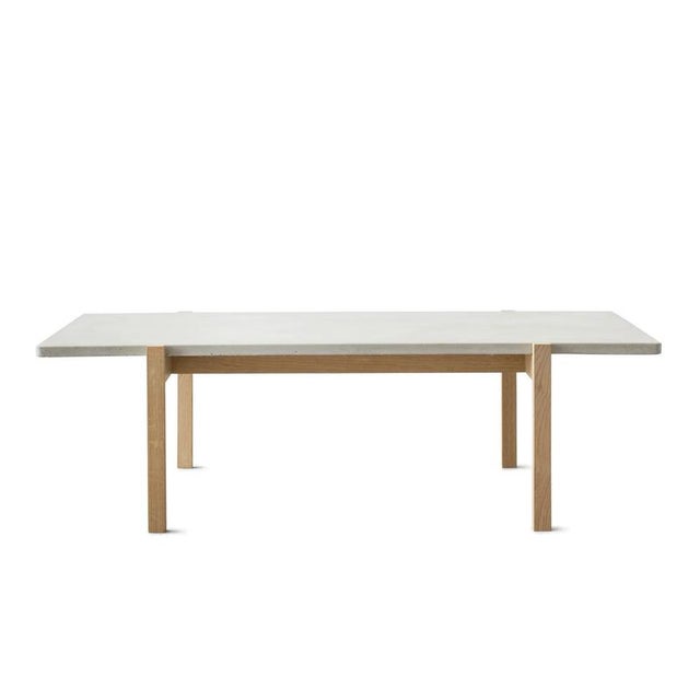 Gold Eugene Light Concrete Top and Light Oak Legs Coffee Table by Eberhart Furniture For Sale - Image 8 of 10