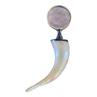 Vintage Horn Magnifying Glass For Sale