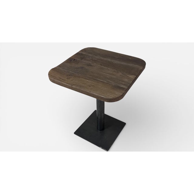 Charlotte Perriand 1960s Reclaimed Oak French Bistro Table (2 of 2) For Sale - Image 4 of 8