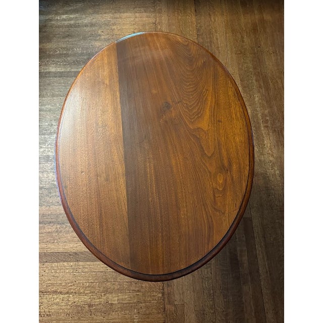 Late 19th Century Late 19th Century Victorian Rococo Style Carved Walnut Oval Rolling Parlor/Side/Center Table For Sale - Image 5 of 9