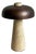 Porcini Travertine Bronze Table Lamp For Sale