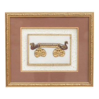 Peacock Instrument Framed Indian Wall Art For Sale