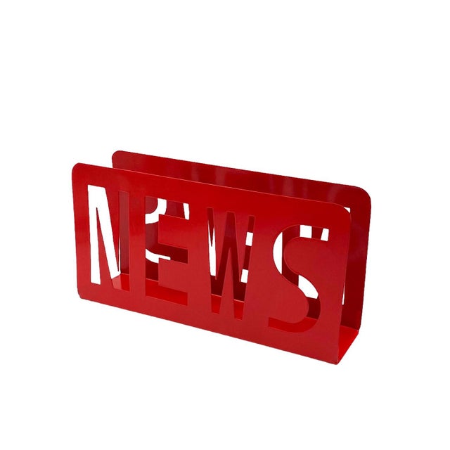 Space Age Red Magazine Rack, France, 1970s For Sale - Image 6 of 15