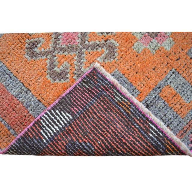 Vintage Turkish Runner Rug – Handwoven Wool in Boho Tribal Anatolian Motif For Sale - Image 12 of 12