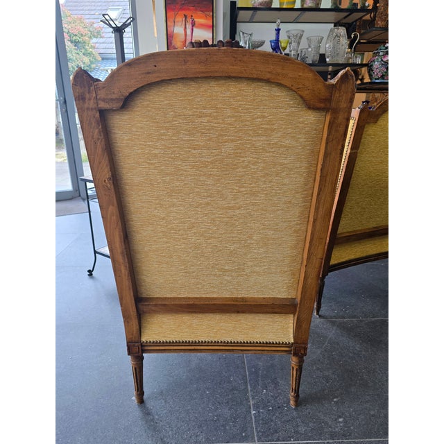 Louis XVI Bergère Armchairs, 19th Century-Early 20th Century, Set of 2 For Sale - Image 11 of 17