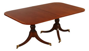 Federal Style Double Pedestal Mahogany Dining Table
