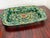 Mexican Vintage Mexican Talavera Style Green Rectangular Dish With Sunflower For Sale - Image 3 of 7