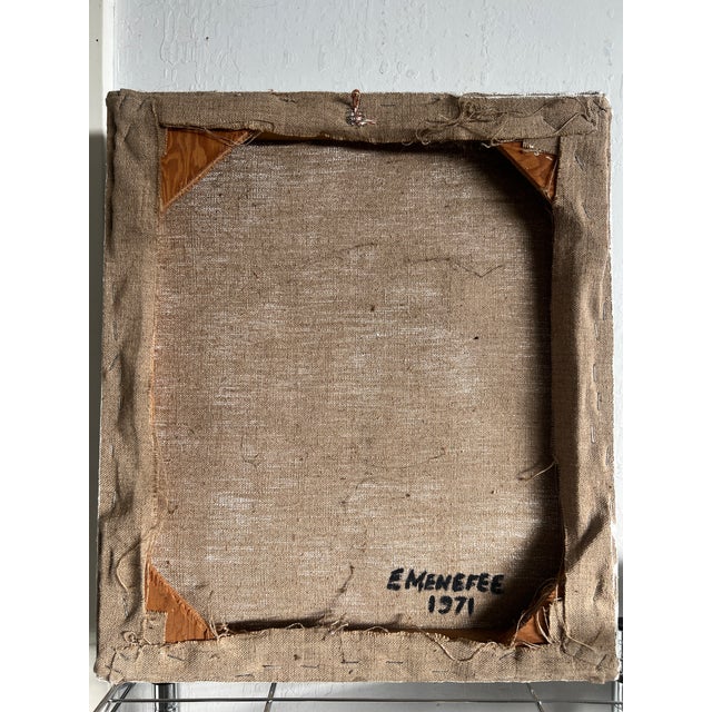 Raspberry Red Set of 3 E. Menefee Mixed-Media Relief Assemblage Paintings 1970-1975 For Sale - Image 8 of 14