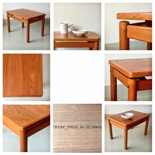 Mid-Century Side Table in Teak with Floating Top from Trioh, Denmark, 1970s For Sale - Image 4 of 11