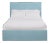 Hadley Queen Bedframe, Mosaic Blue Linen For Sale