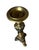 Early 19th Century Antique Brass Gothic Church Candlestick – Chapel/Monastery Altar Candle Holder With Lion Paw Feet For Sale - Image 5 of 7