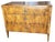 Neoclassical commode hand-made in central Italy in the early 1800s using elm wood and decorated with book-matched elm wood...