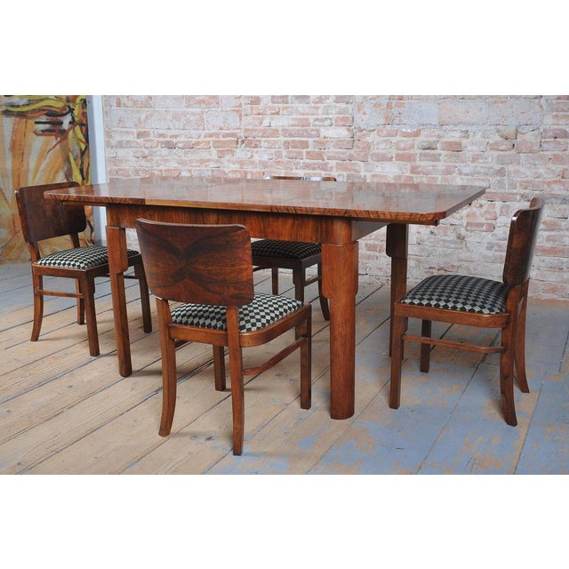 Art Deco Chairs in Beech, Spruce and Walnut Veneer, Czech, 1920s, Set of 4 For Sale - Image 16 of 18