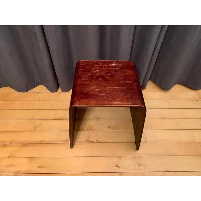 Scandinavian Wooden Stool, 1970s For Sale - Image 4 of 8
