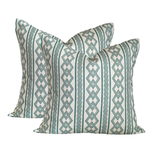 Lagoon // Verdigris by Lauren Servati Textiles Pillows - A Pair