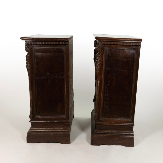 Pair of Narrow 18th Century Italian Walnut Buffets, Italy Circa 1780 For Sale - Image 4 of 12