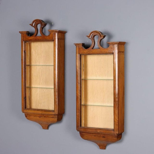 Wood Walnut Display Cases, Set of 2 For Sale - Image 7 of 7
