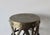 Mid-Century Modern 1980s Sarreid Style Colonial Brass Finish Drum X Table Stool Mid-Century For Sale - Image 3 of 12