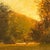 Contemporary Evening by Shawn Krueger | Oil on Panel Landscape with trees and warm sunset light For Sale - Image 3 of 4