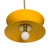 Modern Handcrafted Brass and Mustard Yellow Metal Pendant Light Fixture For Sale - Image 6 of 8