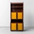 Cabinet, sideboard, bookcase. Rosewood wood structure. 4 doors covered in yellow fabric. Excellent condition, small signs...