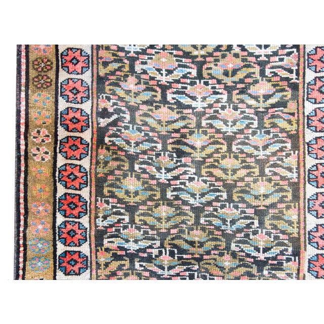 1900 - 1909 Early 20th Century Persian Kurdish Runner For Sale - Image 5 of 15